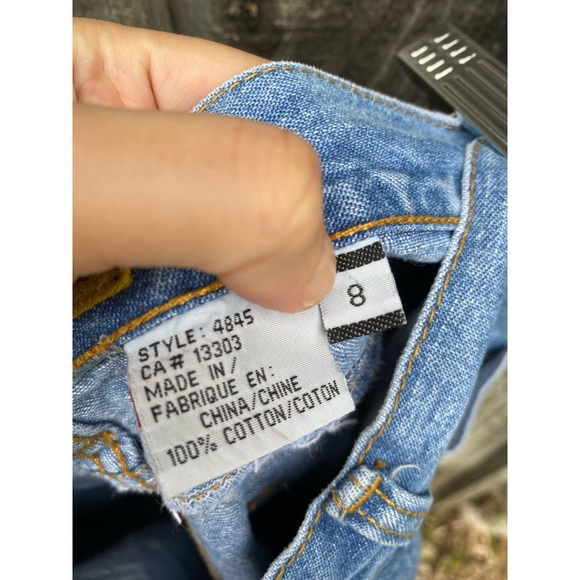 VINTAGE HIGHER STATE flare bleach dyed bohemian western mid rise jeans size 8/30 - Picture 11 of 11